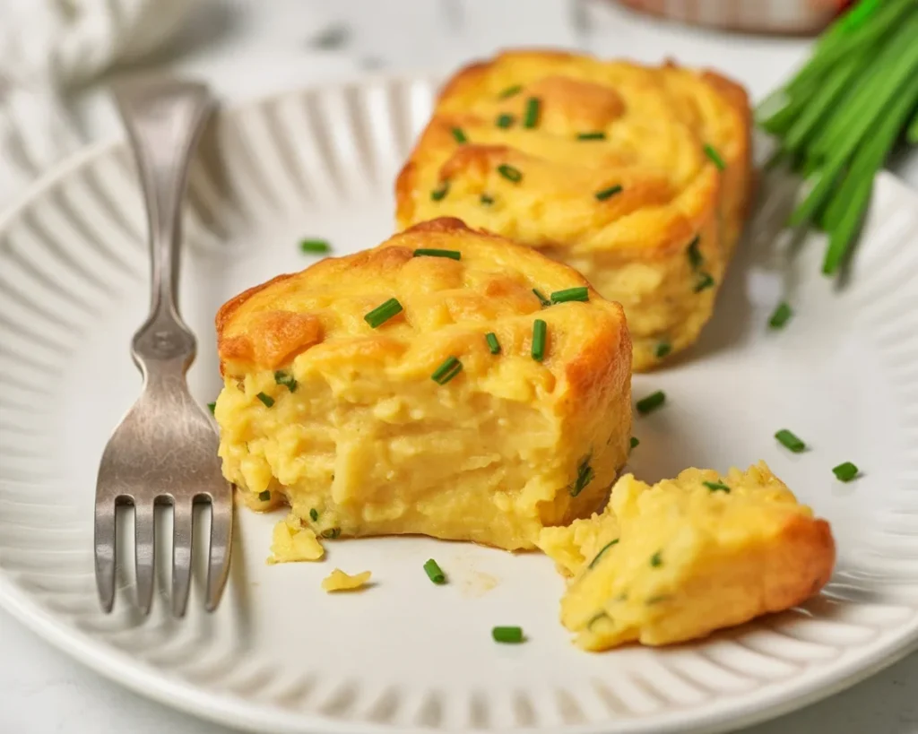 Delicious Starbucks Potato Chive Bake with diced potatoes, Cheddar cheese, and spinach.