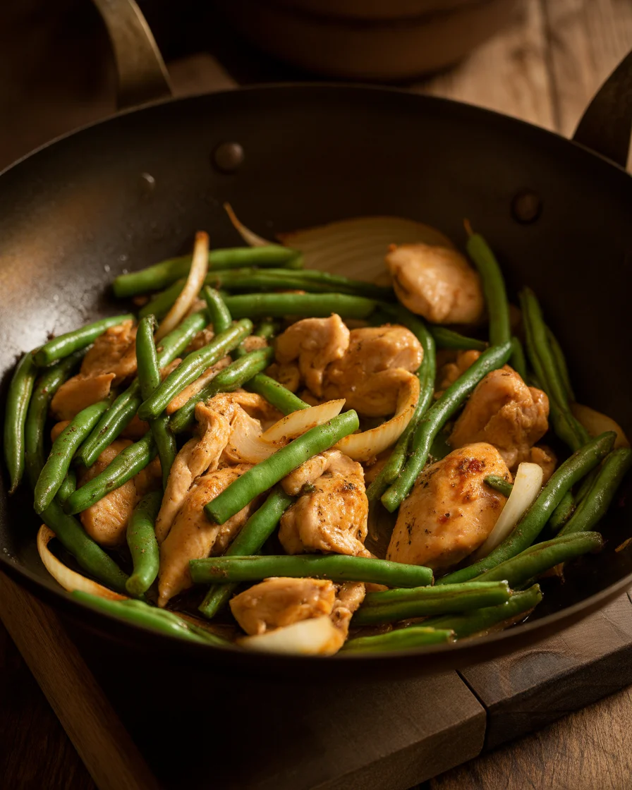 chicken and green bean stir fry