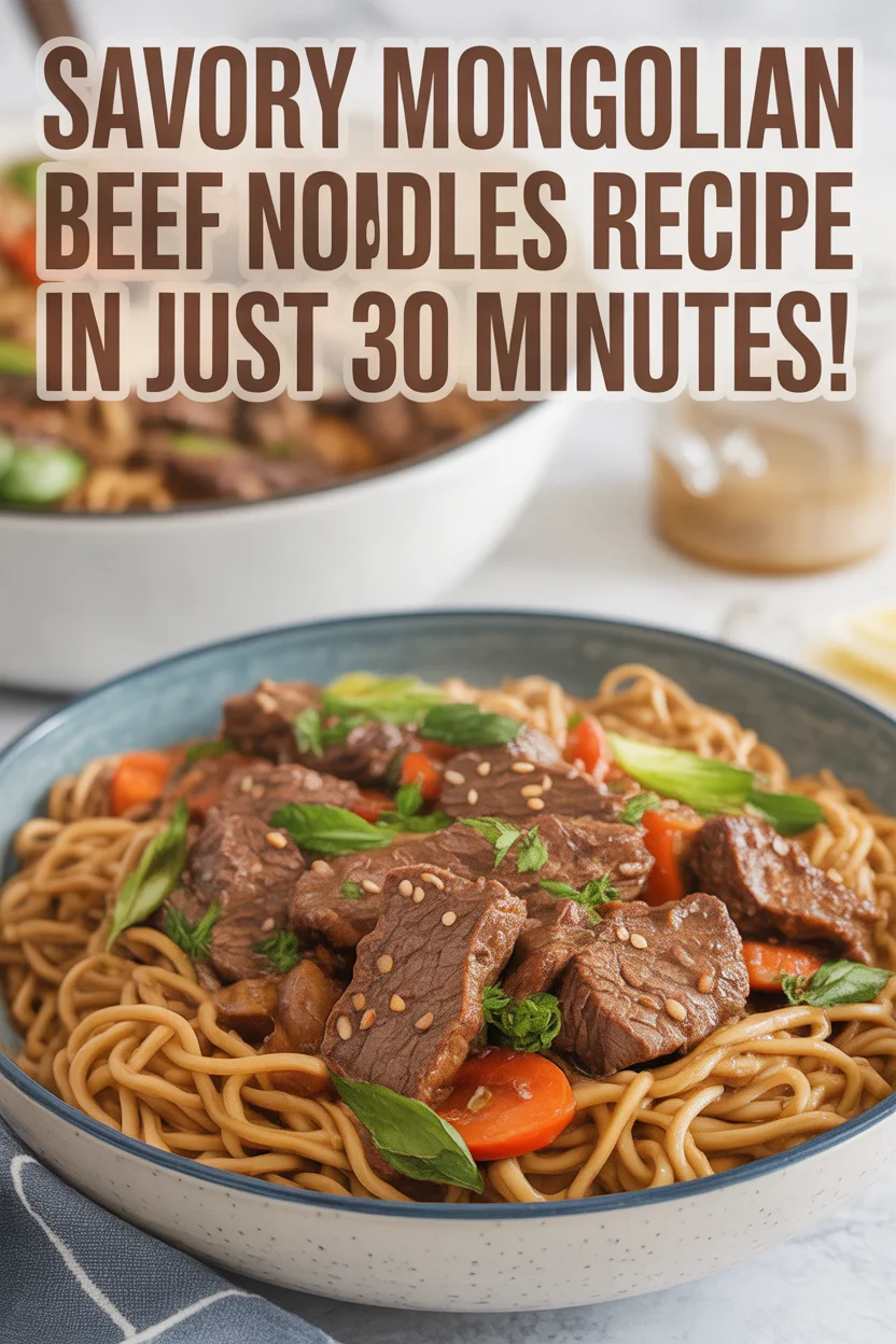 Savory Mongolian Beef Noodles Recipe in Just 30 Minutes!