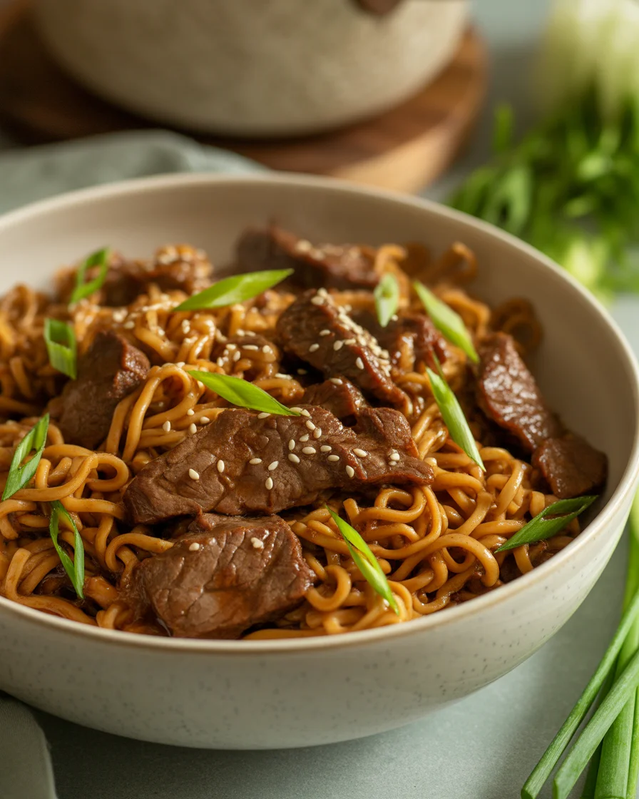 Savory Mongolian Beef Noodles Recipe in Just 30 Minutes!