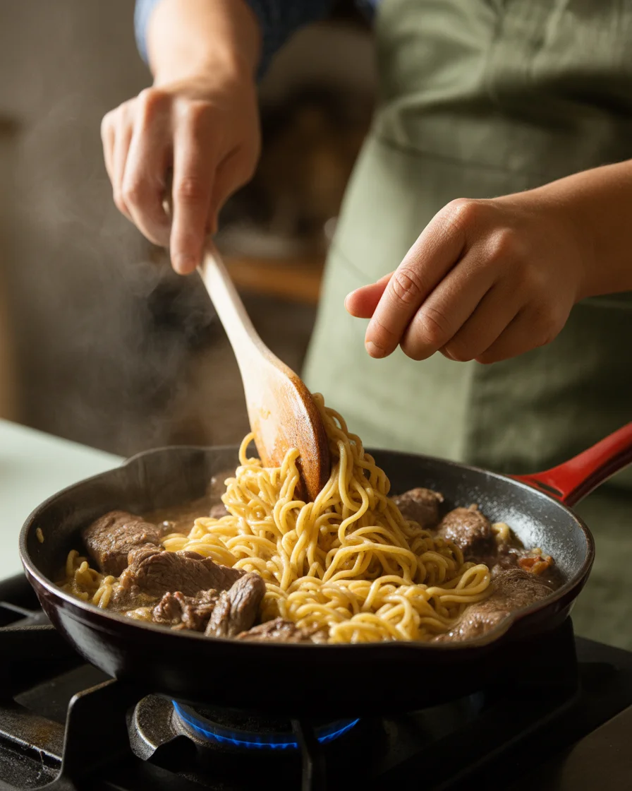 Savory Mongolian Beef Noodles Recipe in Just 30 Minutes!