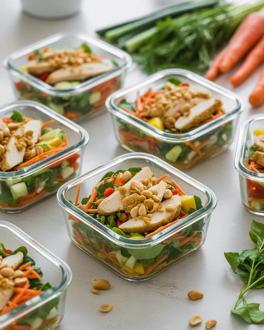 asian chicken salad meal prep