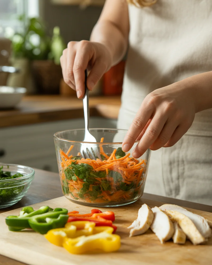 asian chicken salad meal prep