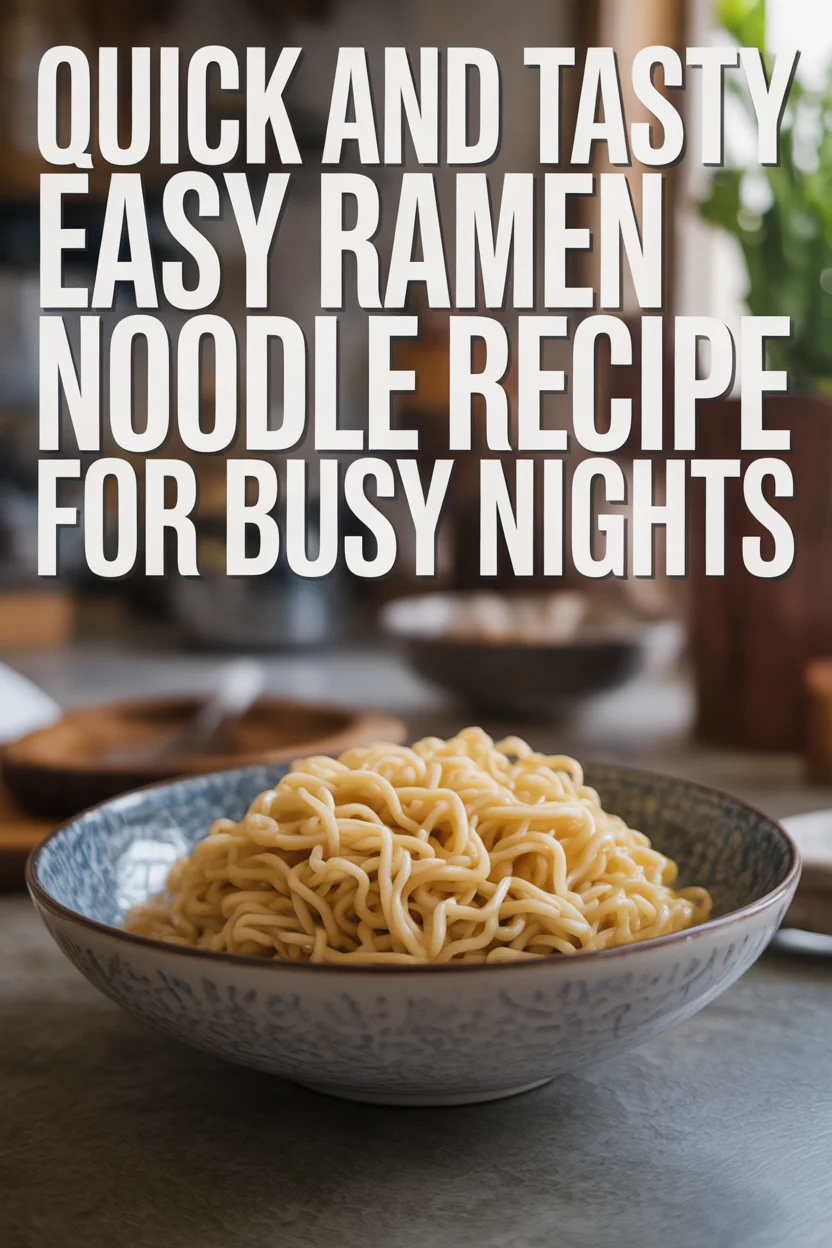 Quick and Tasty Easy Ramen Noodle Recipe for Busy Nights