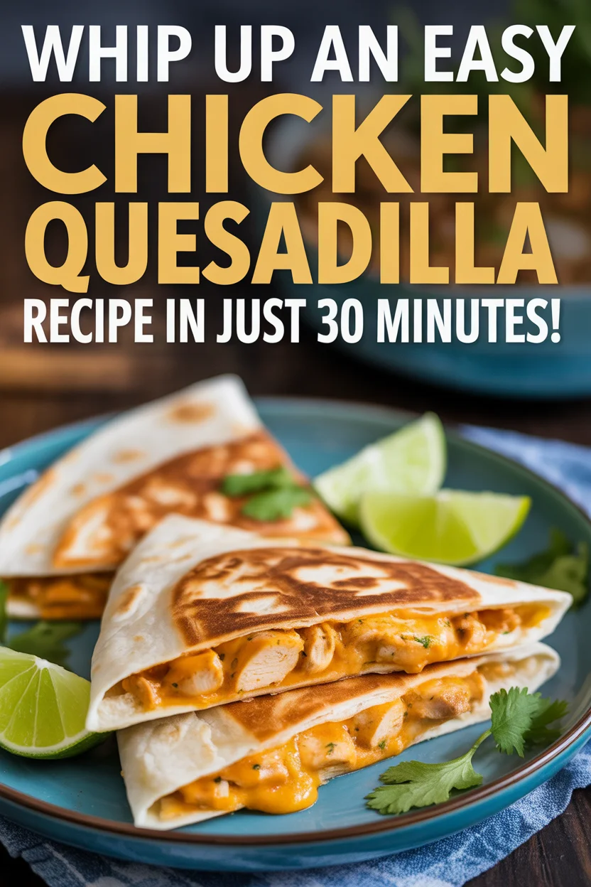 Whip Up an Easy Chicken Quesadilla Recipe in Just 30 Minutes!
