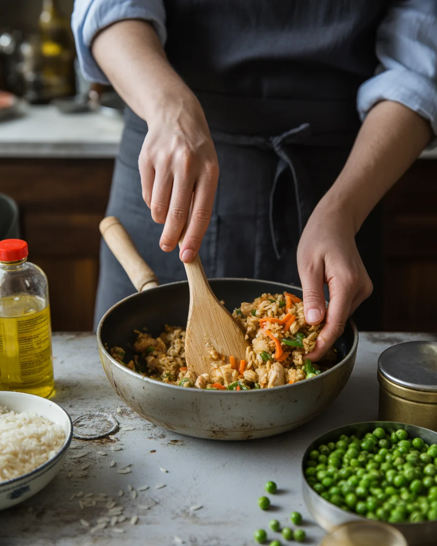 leftover chicken fried rice