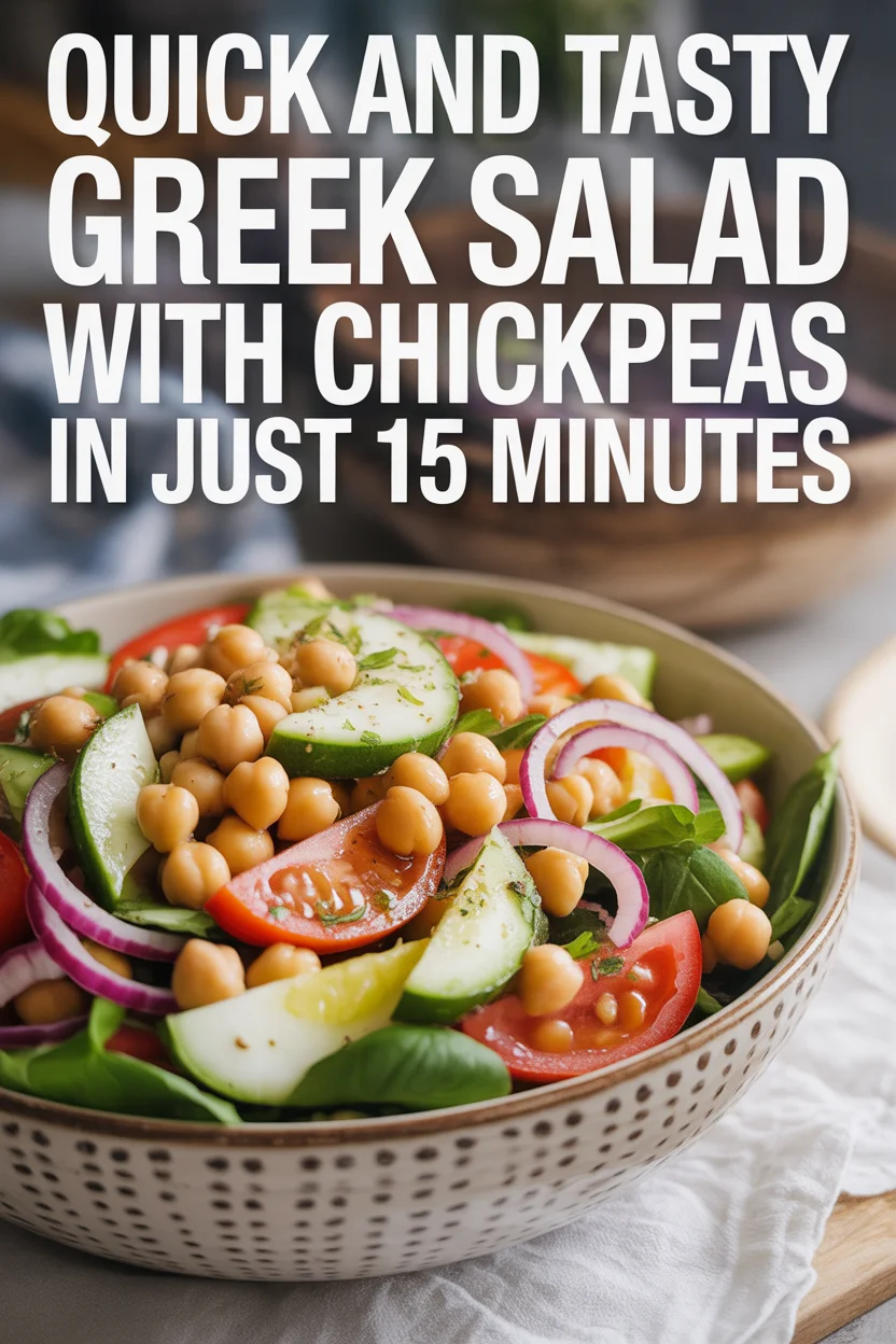 greek salad with chickpeas