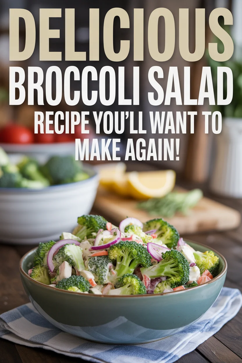 Delicious Broccoli Salad Recipe You'll Want to Make Again!