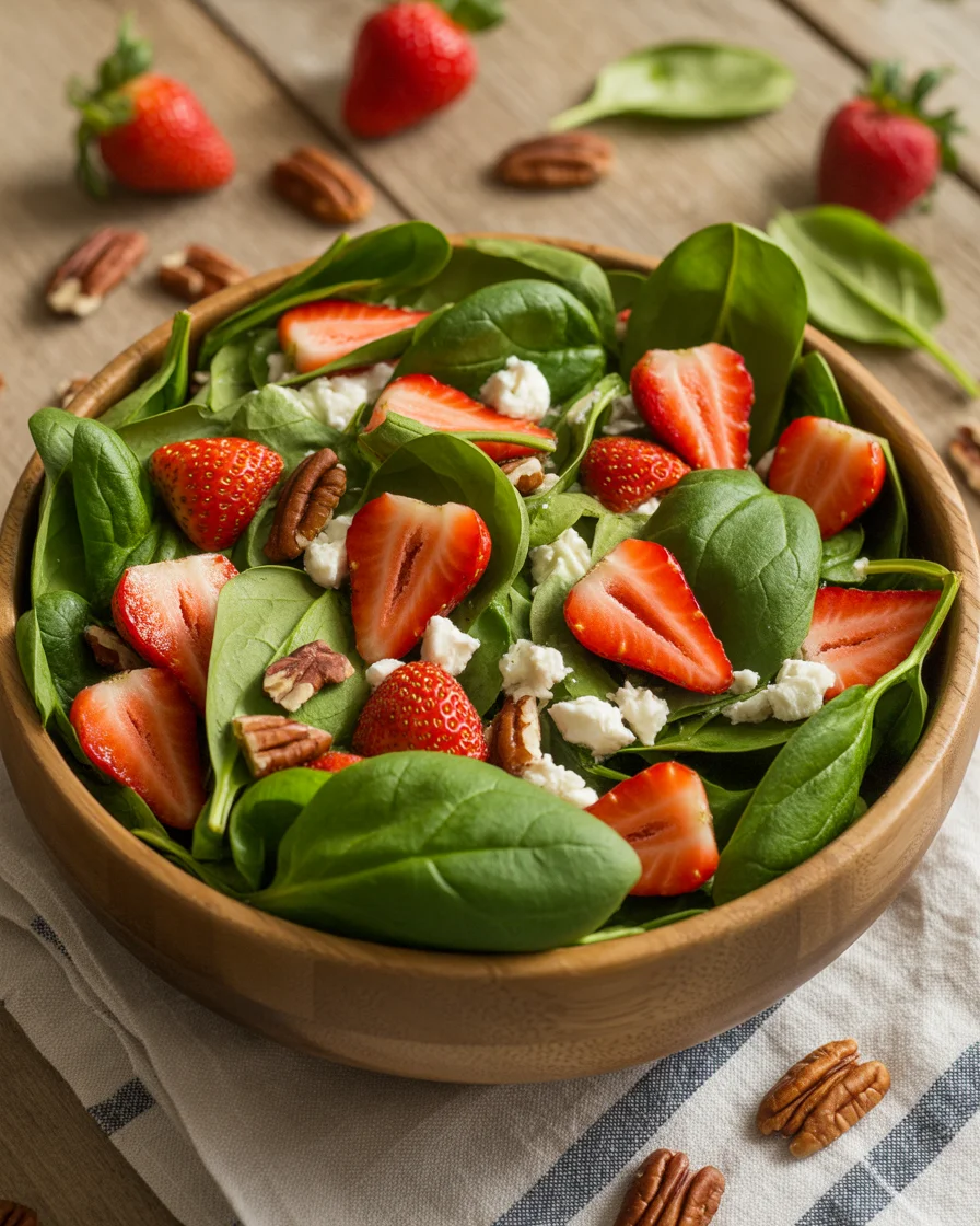 Delicious Spinach Strawberry Salad with a Sweet Twist!