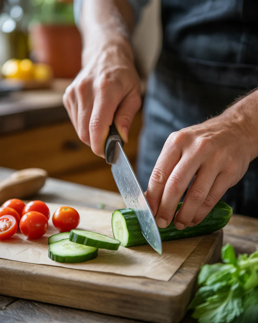 greek salad with chickpeas