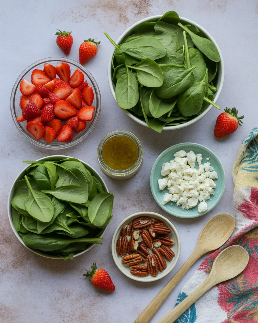 Delicious Spinach Strawberry Salad with a Sweet Twist!